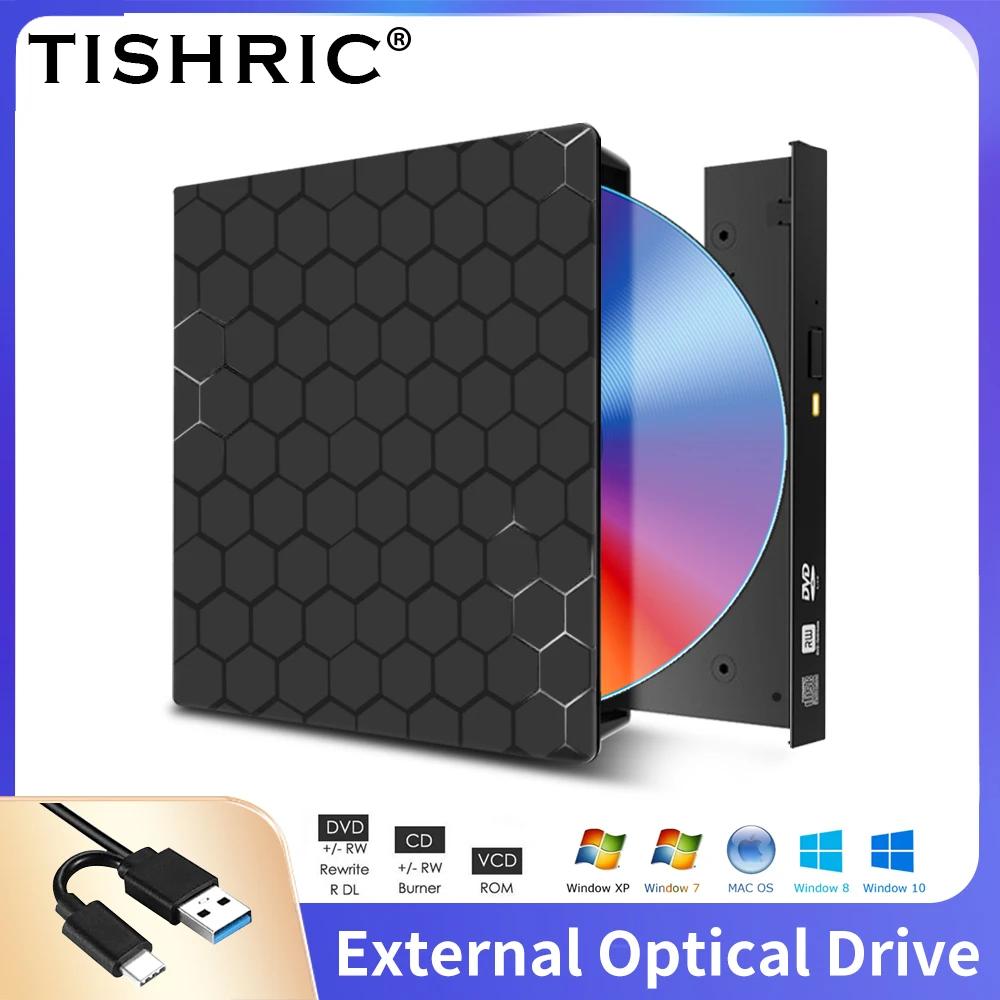TISHRIC  CD ÷̾, C Ÿ, USB 3.0, DVD ̺, DVD, CD-ROM RW ,  , ƺ Ʈ, DVD , ޴